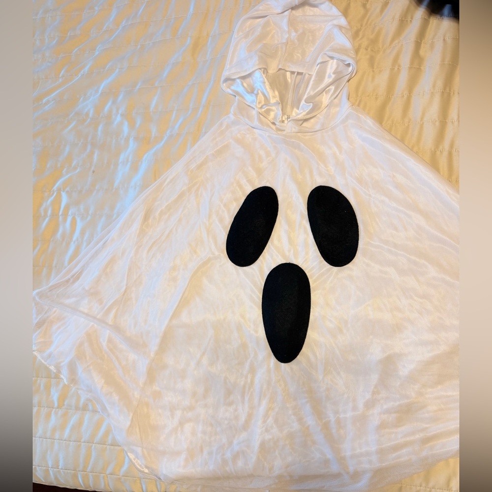 Ghost Face White Poncho Halloween